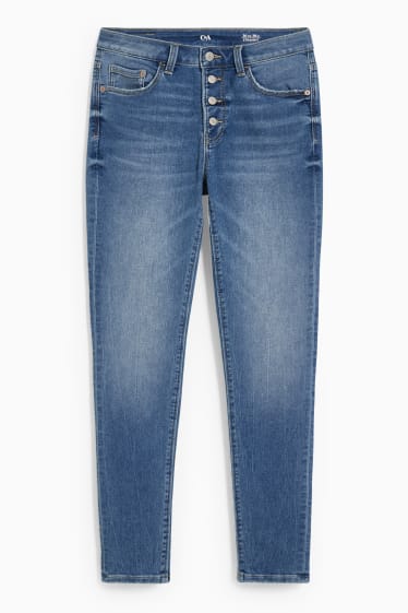 Dámské - Skinny jeans - mid waist - jog denim - džíny - modré