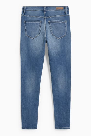 Dámské - Skinny jeans - mid waist - jog denim - džíny - modré