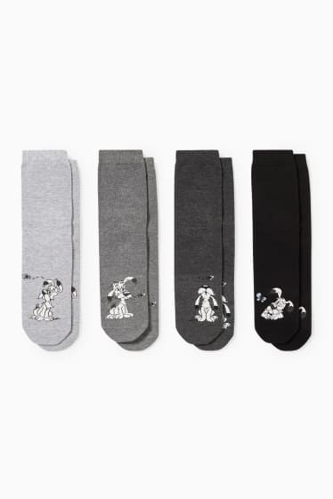 Mujer - Pack de 4 - calcetines con dibujo - Ideafix - gris claro jaspeado