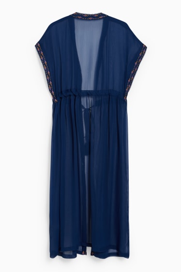 Damen - Chiffon-Kimono - dunkelblau