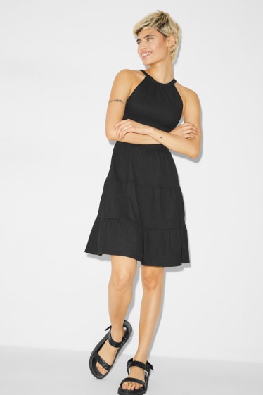 Damen - CLOCKHOUSE - Fit & Flare Kleid - schwarz