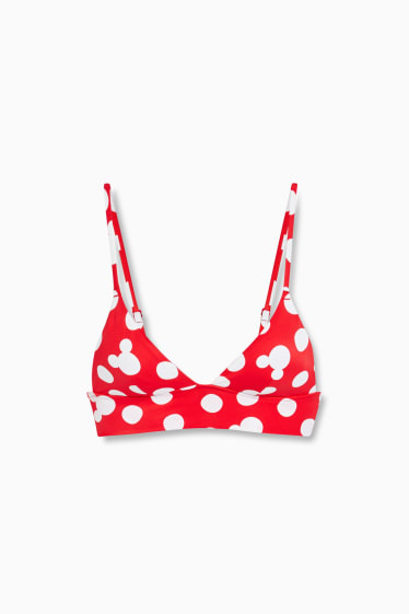 Donna - Reggiseno bikini - fascia - imbottito - Topolino - rosso