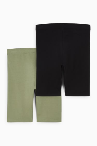 Femmes - Lot de 2 - cyclistes basiques - LYCRA® - vert