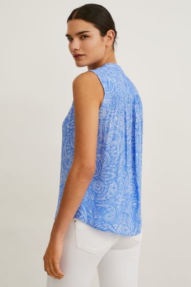 Donna - Blusa smanicata - blu