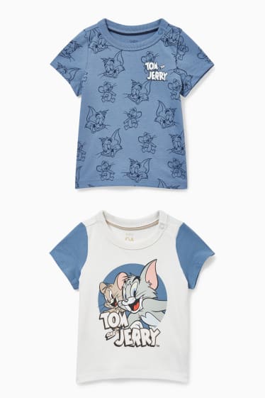 Bebeluși - Multipack 2 buc. - Tom și Jerry - tricou cu mânecă scurtă bebeluși - alb