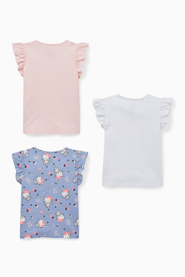 Kinder - Multipack 3er - Hello Kitty - Kurzarmshirt - rosa
