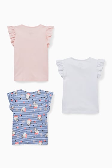 Niños - Pack de 3 - Hello Kitty - camisetas de manga corta - rosa