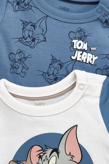 Babys - Multipack 2er - Tom und Jerry - Baby-Kurzarmshirt - weiß