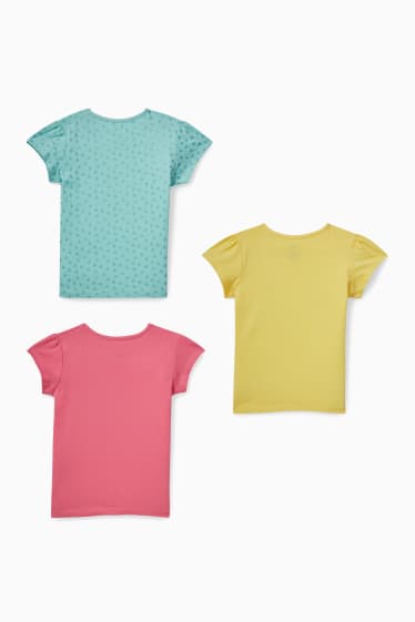Children - Multipack of 3 - Minnie Mouse - short sleeve T-shirt - shiny - pink