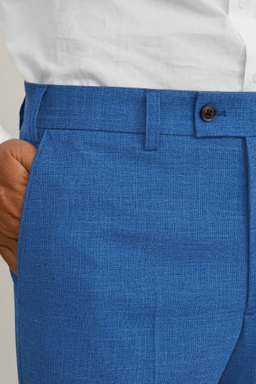 Men - Mix-and-match trousers - regular fit - stretch - LYCRA® - blue-melange