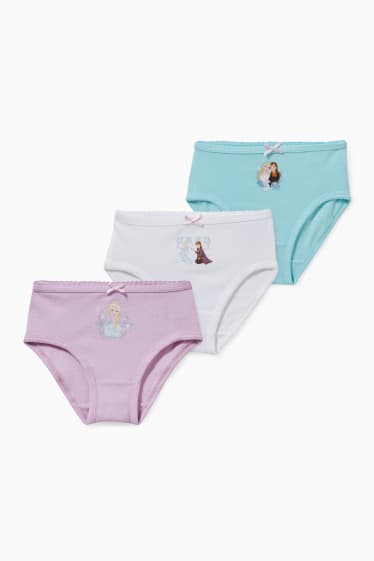 Enfants - Lot de 3 - La Reine des Neiges - culottes - turquoise clair