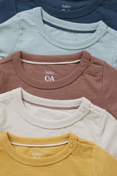 Babies - Multipack of 5 - baby short sleeve T-shirt - beige-melange