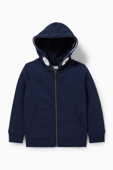 Children - Zip-through sweatshirt with hood - dark blue