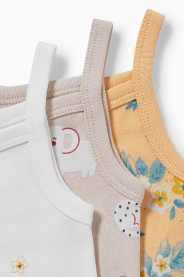 Bébés filles - Lot de 3 - bodys pour bébé - orange clair