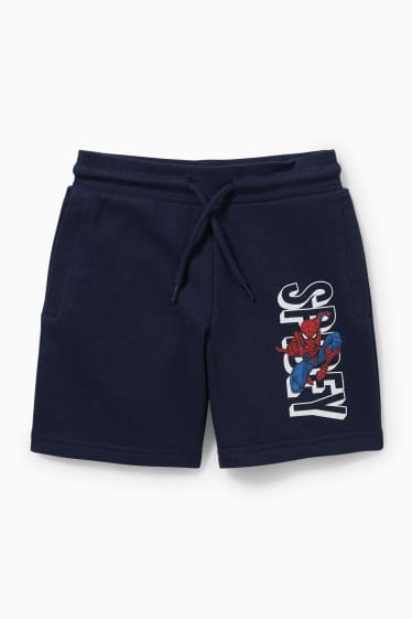 Enfants garçons - Spider-Man - short en molleton - bleu foncé