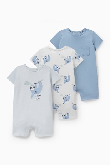 Babies - Multipack of 3 - baby sleepsuit - white
