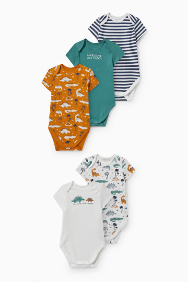 Babies - Multipack of 5 - baby bodysuit - white