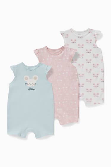 Babys - Multipack 3er - Baby-Schlafanzug - rosa