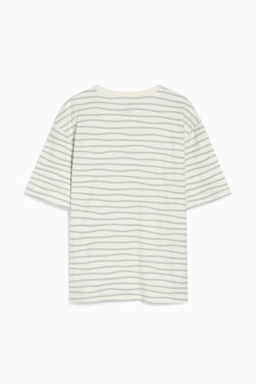 Children - Short sleeve T-shirt - genderneutral - striped - cremewhite