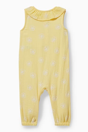 Babies - Baby jumpsuit - floral - yellow
