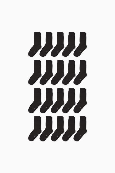 Hommes - Lot de 20 - chaussettes - LYCRA® - noir