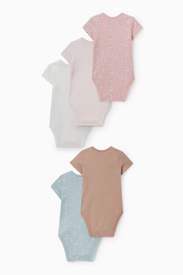 Bébés - Lot de 5 - bodys pour bébé - rose