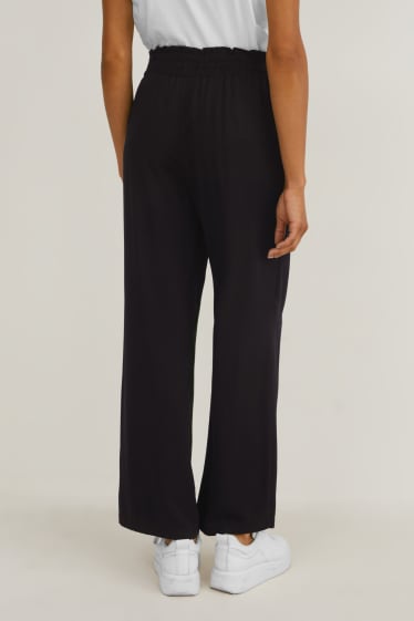Dona - Pantalons - wide leg - negre