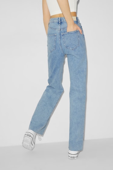 Damen - CLOCKHOUSE - Wide Leg Jeans - High Waist - jeans-hellblau