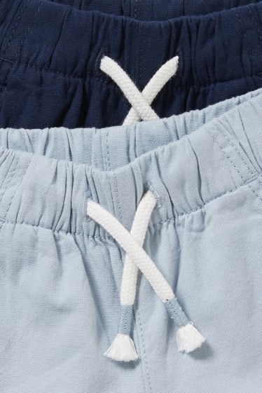 Bébés - Lot de 2 - shorts pour bébé - bleu foncé