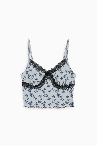 Dona - CLOCKHOUSE - top crop - blau clar
