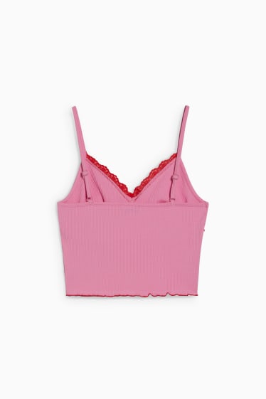 Damen - CLOCKHOUSE - Crop Top - rosa