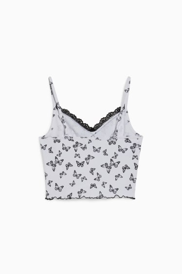 Teens & Twens - CLOCKHOUSE - Crop Top - weiß