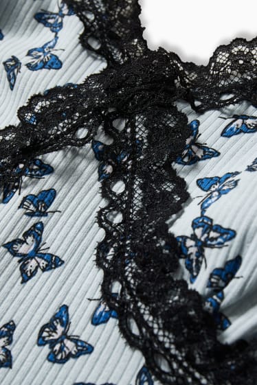 Dona - CLOCKHOUSE - top crop - blau clar