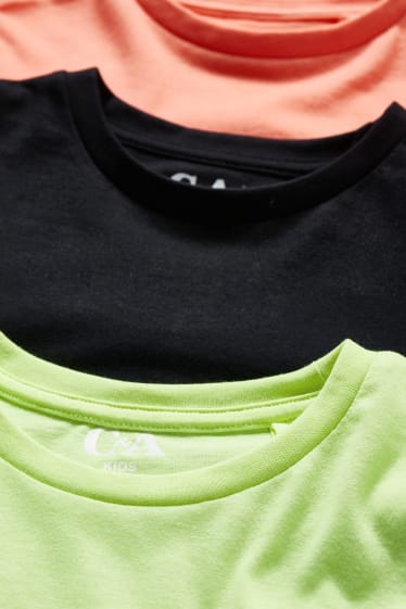 Kinder Jungen - Multipack 3er - Kurzarmshirt - schwarz