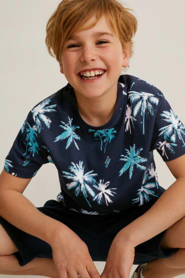 Kinder Jungen - Kurzarmshirt - dunkelblau