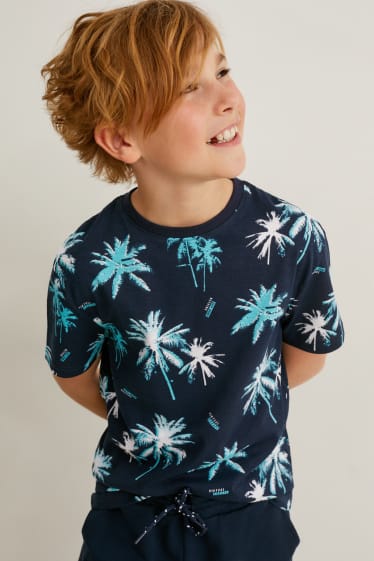Kinder Jungen - Kurzarmshirt - dunkelblau