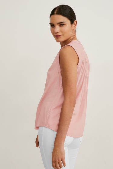 Femei - Bluză fără mâneci - roz