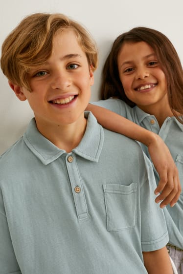 Kinderen - Poloshirt - genderneutraal - mintgroen