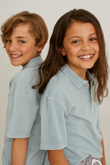 Kinderen - Poloshirt - genderneutraal - mintgroen