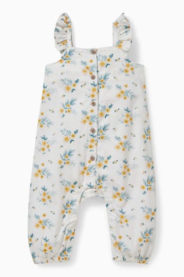 Babies - Baby jumpsuit - floral - white