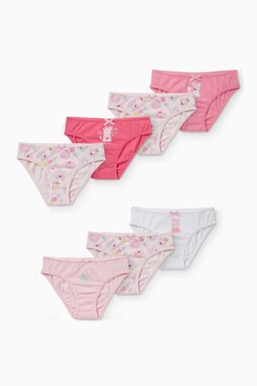 Kinderen: meisjes - Set van 7 - Peppa big - slip - roze