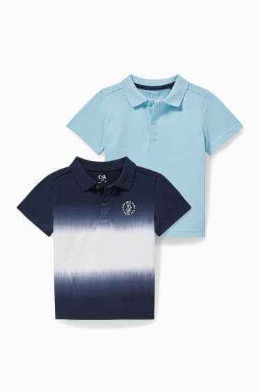 Enfants - Lot de 2 - polos - bleu foncé