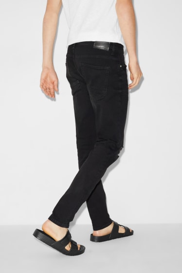 Pánské - CLOCKHOUSE - skinny jeans - LYCRA® - džíny - tmavošedé