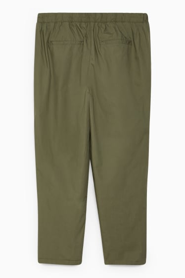 Femei - Pantaloni - talie medie - tapered fit - verde închis