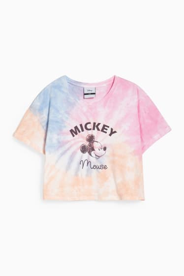 Dámské - CLOCKHOUSE - tričko - Mickey Mouse - růžová