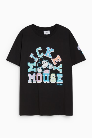 Dámské - CLOCKHOUSE - tričko - Mickey Mouse - černá