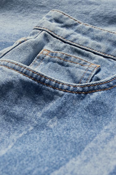 Ados & jeunes adultes - CLOCKHOUSE - short en jean - high-waist - jean bleu