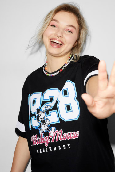 Women - CLOCKHOUSE - T-shirt dress - Mickey Mouse - black
