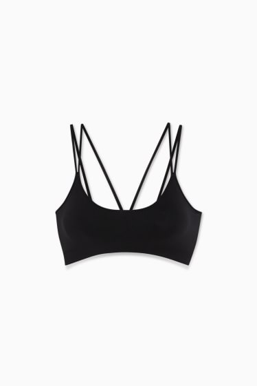 Femmes - Brassière - ampliforme - sans coutures - noir