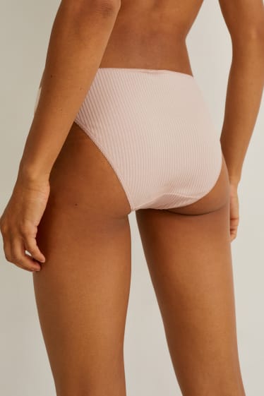 Donna - Confezione da 4 - slip - nero / bianco